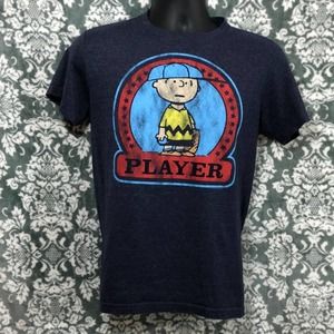 GAP Charlie Brown Player Navy Blue Licensed Tee XS